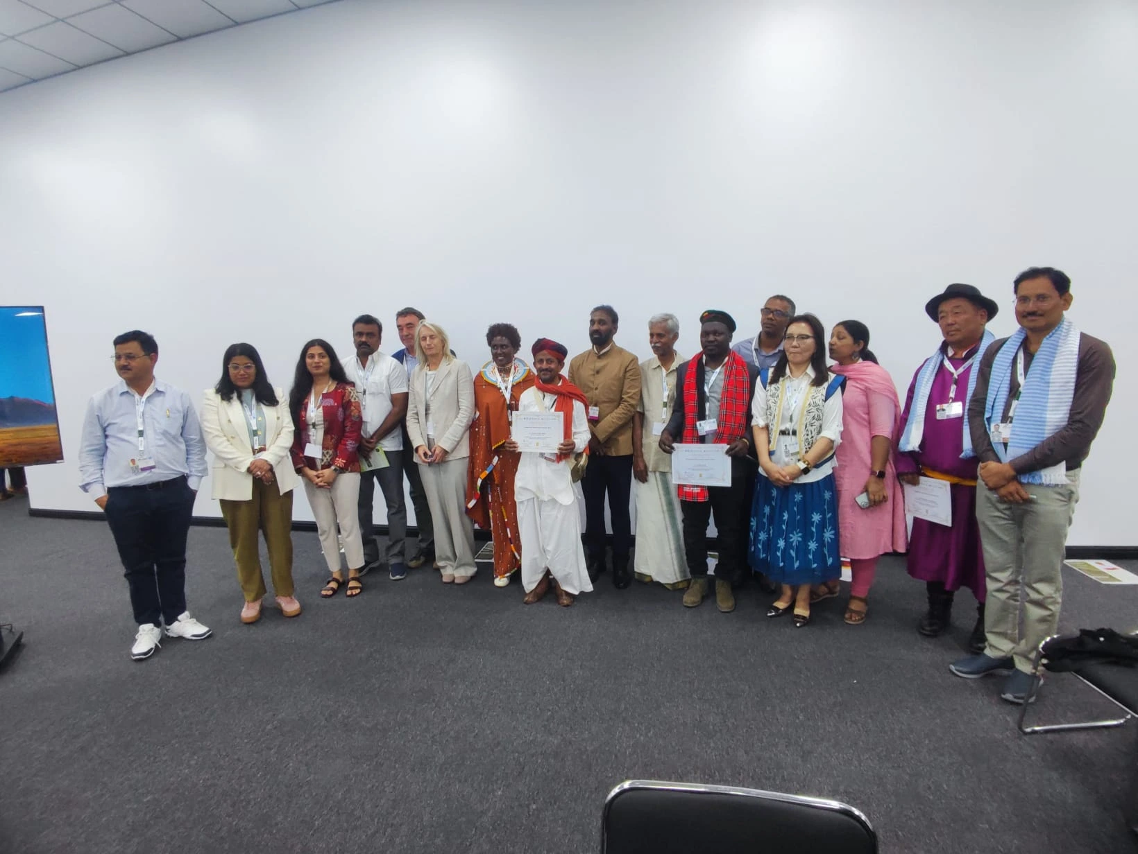 KINNAPA representative with fellow pastoralist delegates at UNCCD COP17