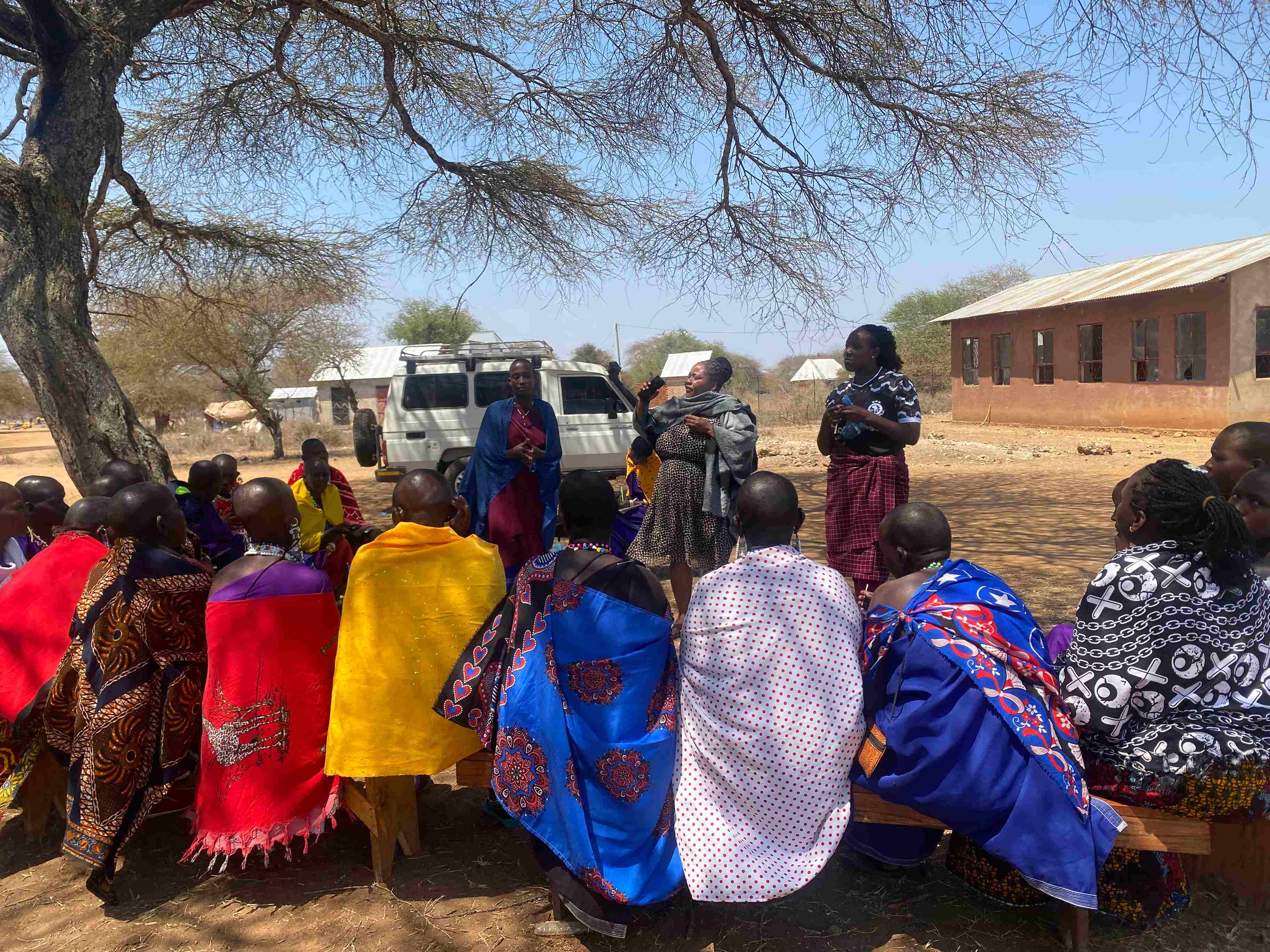 Community discussion during women's leadership training