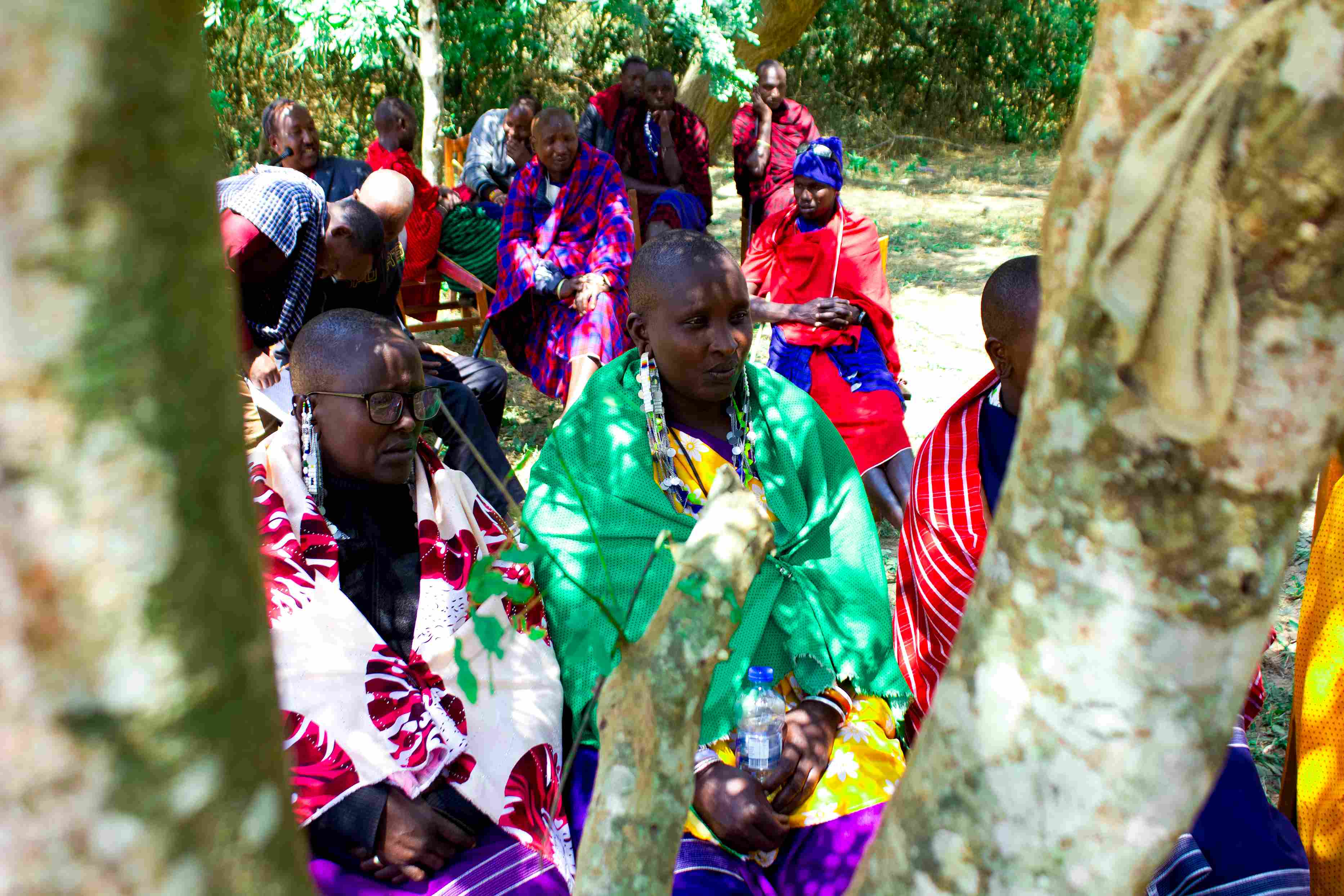 Visitors experiencing Maasai culture
